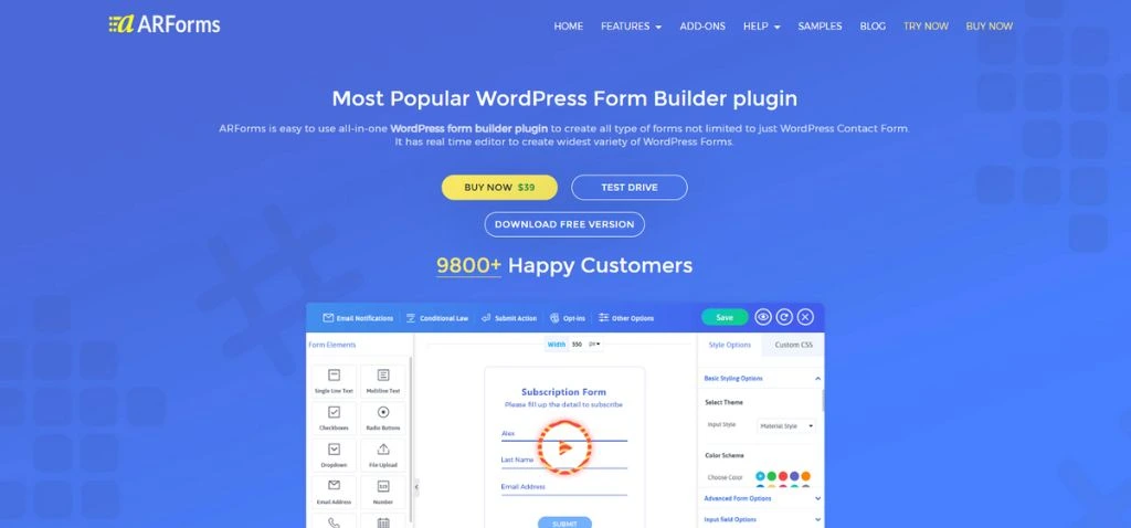 ARForms - WordPress Forms for Any Type of Business