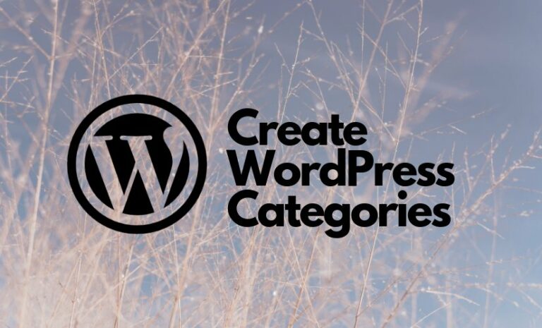 Create categories in WordPress site