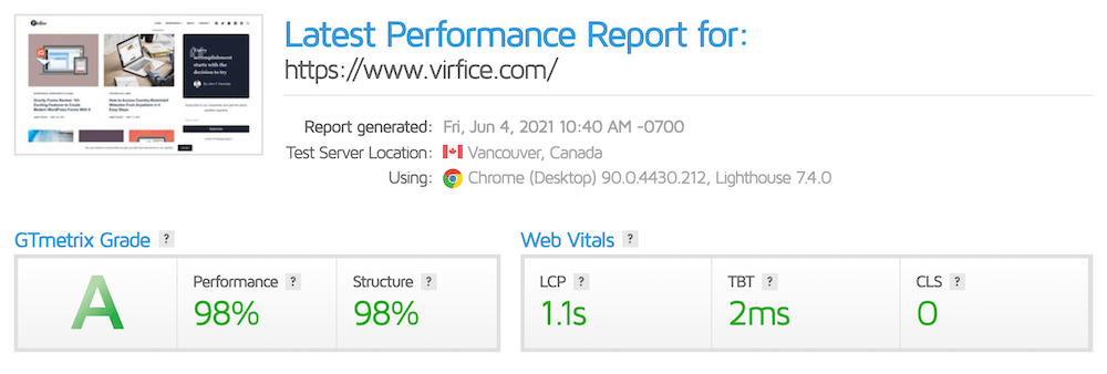 GTmetrix - Website Performance Reports