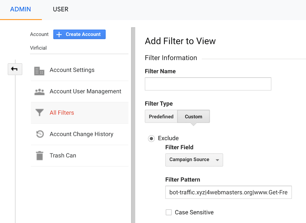 Exclude Bot Traffic from Google Analytics