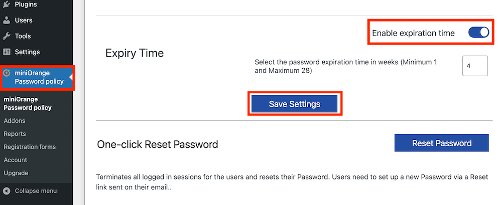 Force Users to Reset Password After a Regular Interval