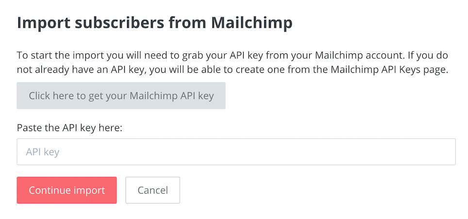 Import subscribers from MailChimp to ConvertKit