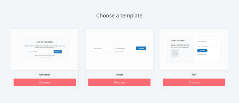 Formulaires d'inscription par e-mail personnalisables