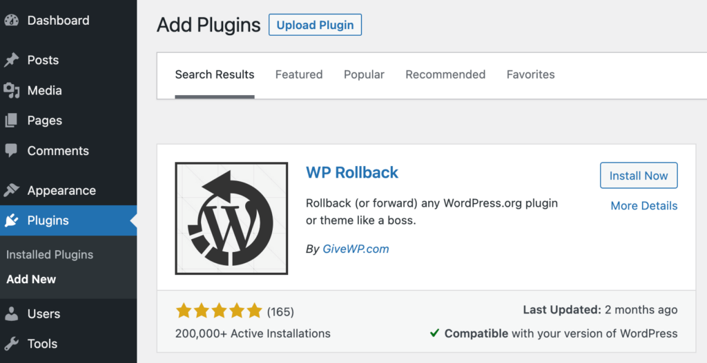 How to Rollback WordPress Plugin and Theme to a Previous Version Safely