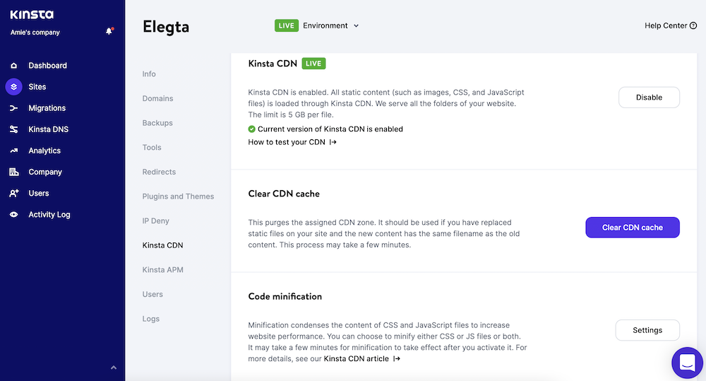 Kinsta Hosting Review: Kinsta CDN
