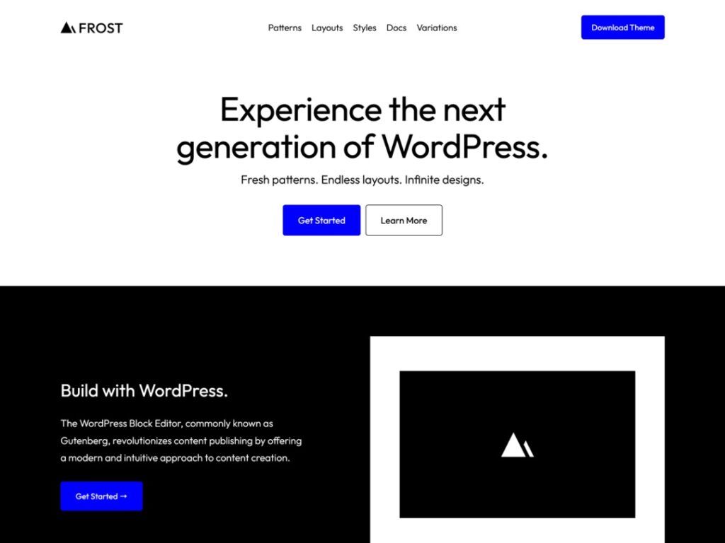 Frost - WordPress block theme