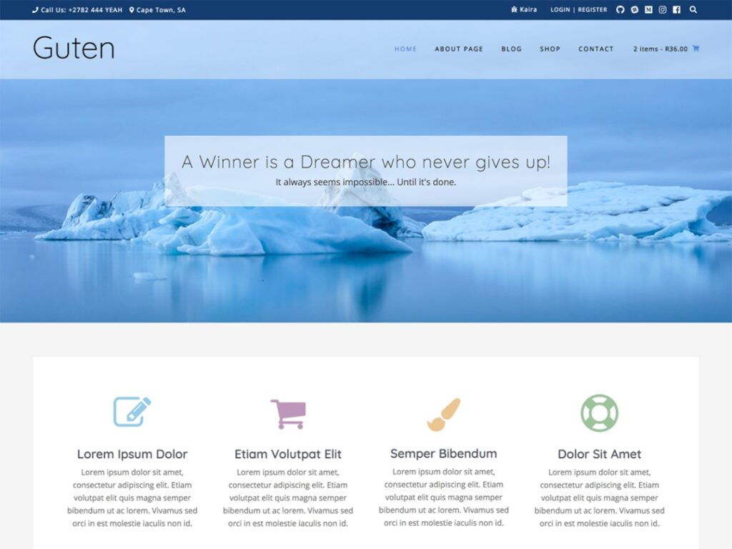 Guten - WordPress block theme