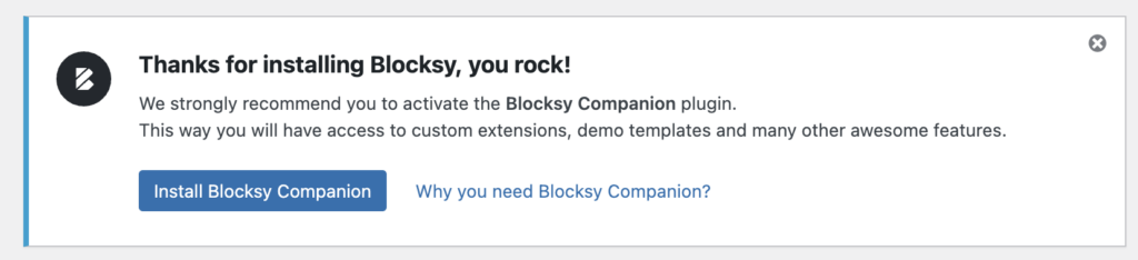 Install Blocksy Companion