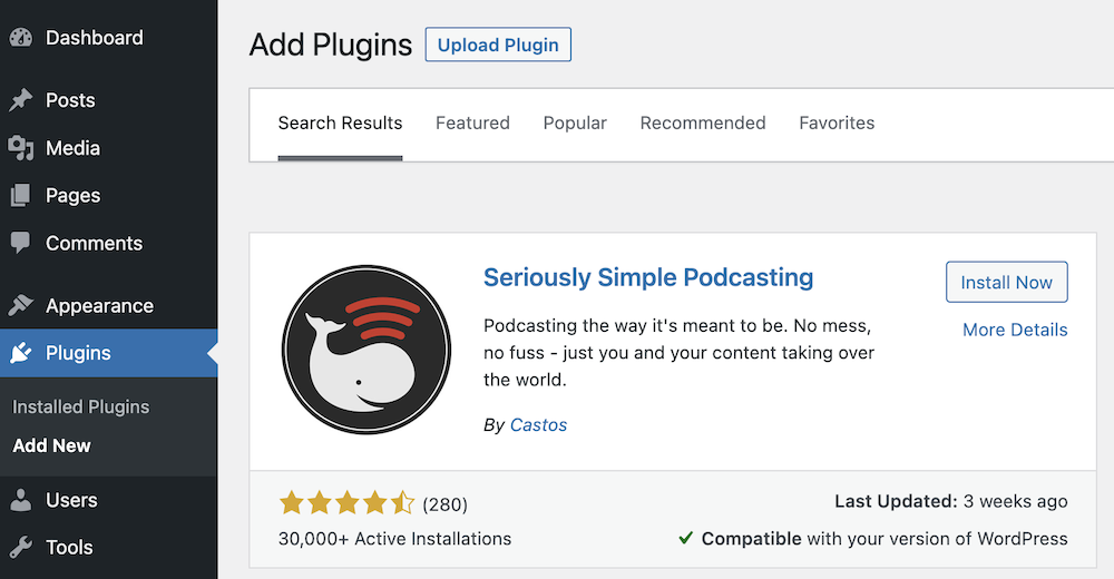 Install and Activate a Podcast Plugin on Your WordPress Site