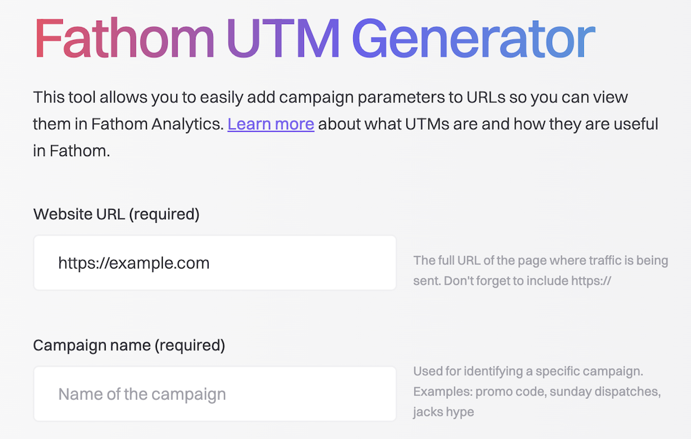 Fathom UTM Generator
