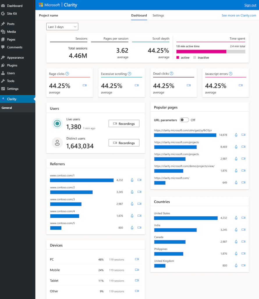 Add a heatmap to WordPress sites