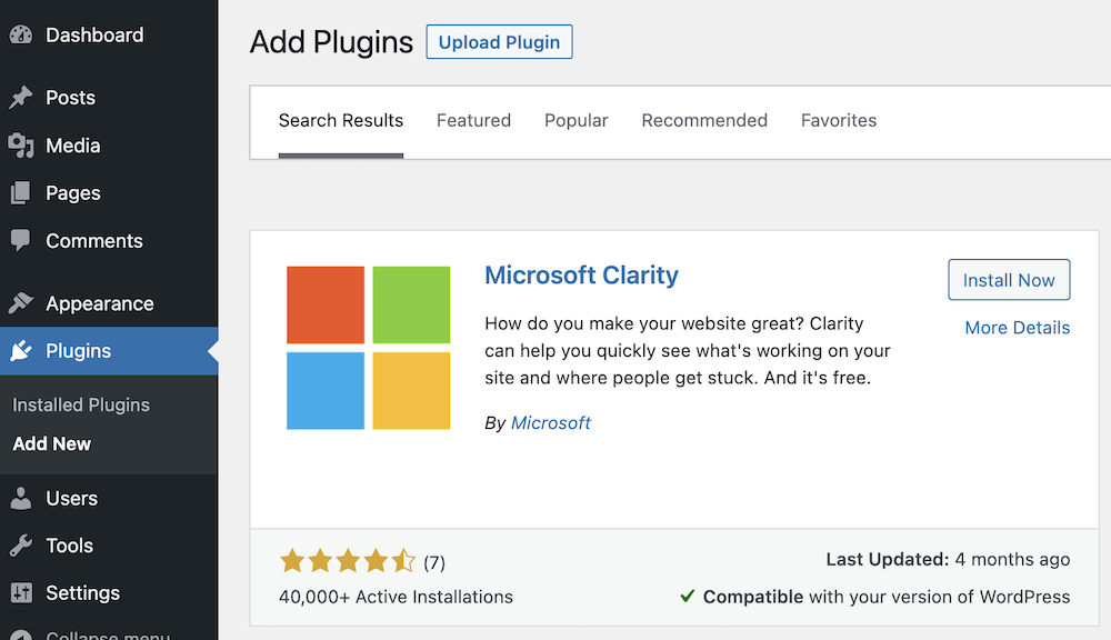 Install Microsoft Clarity WordPress Plugin