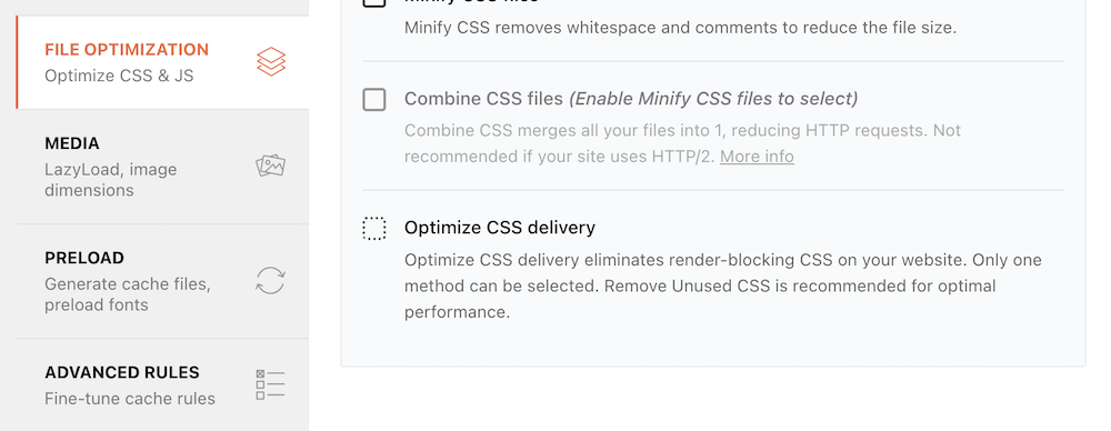 WP Rocket file optimisation - reduce unused CSS in WordPress