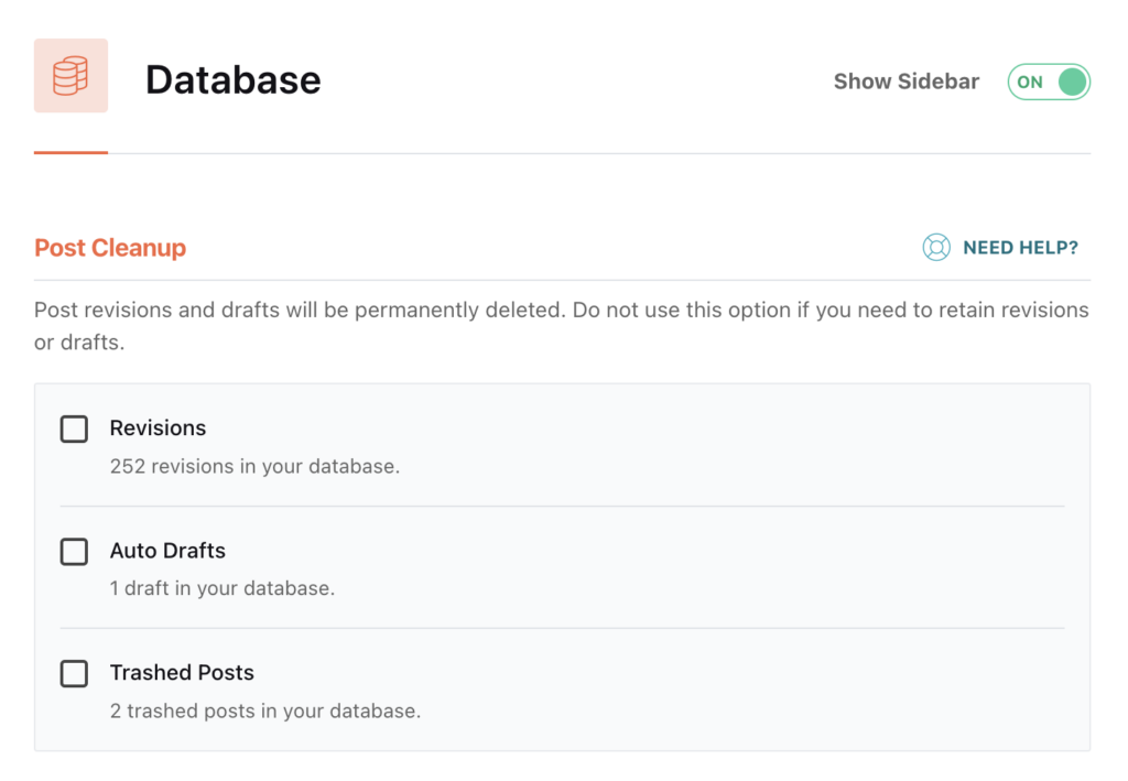 Optimize WordPress Database 