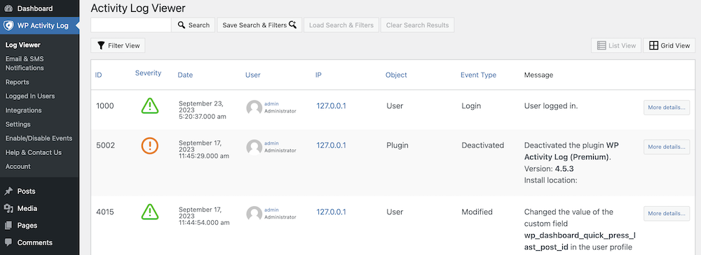 Track User Activity in WordPress