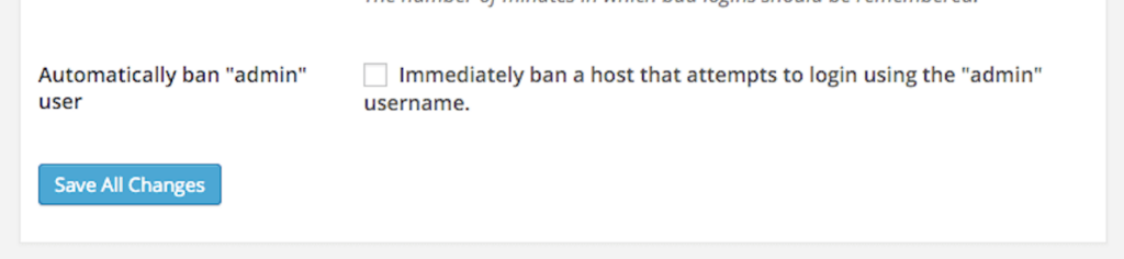 Ban Host Attempting to Login With “Admin” Username