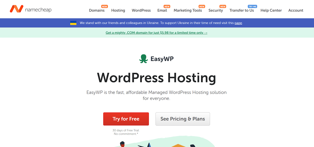 Namecheap - Shared WordPress Hosting