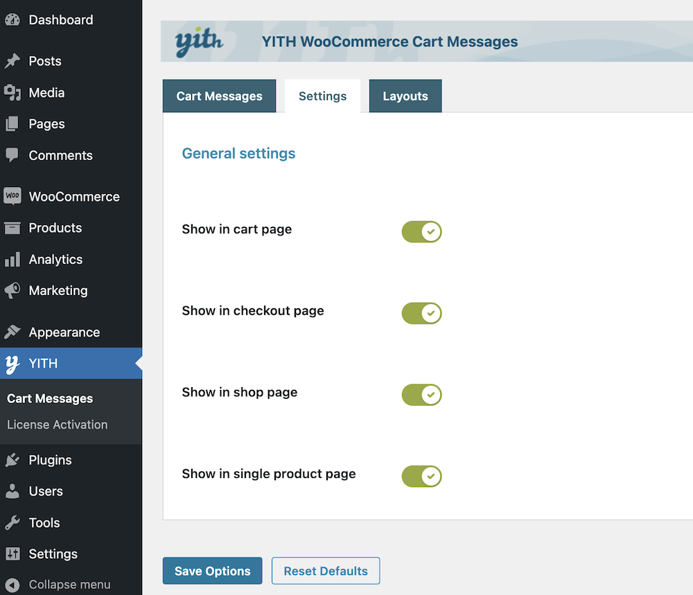 Display Messages on Carts in WooCommerce Stores