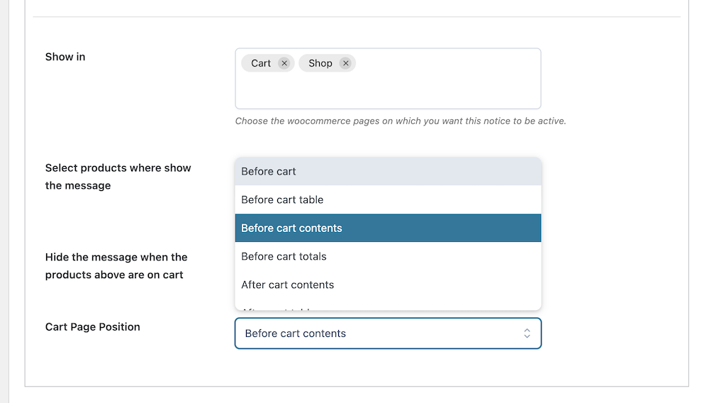 Decide Where to Display Messages in eCommerce Stores