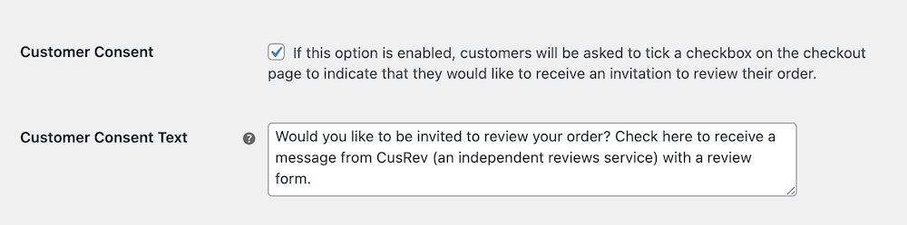 Get Customer Consent on Checkout to Send Review invitation