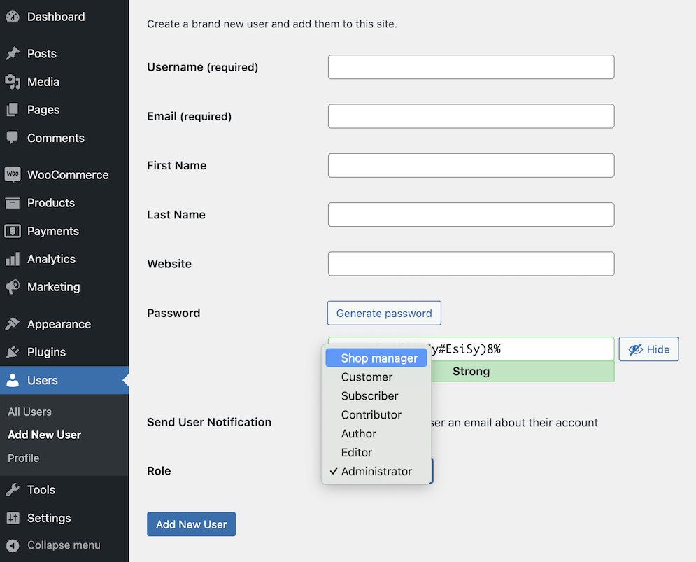 WooCommerce User Roles and Capabilities