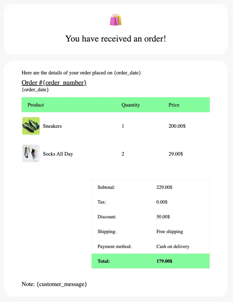 Order Table Designs for WooCommerce