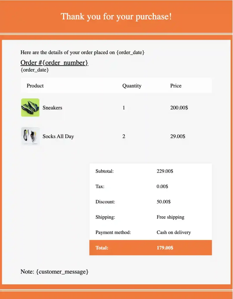 Order Table Designs for WooCommerce