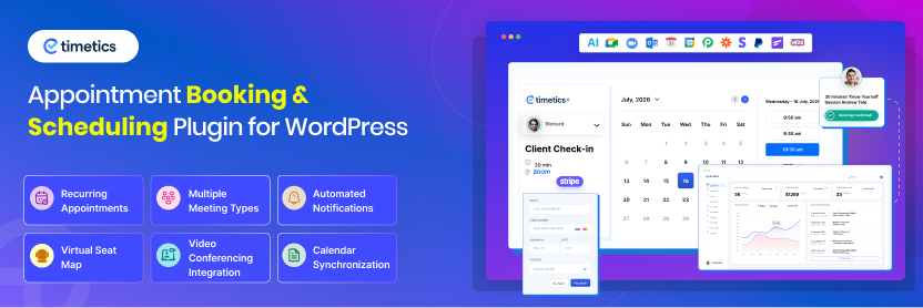 WP Timetics – Appointment Booking & Scheduling Plugin for WordPress